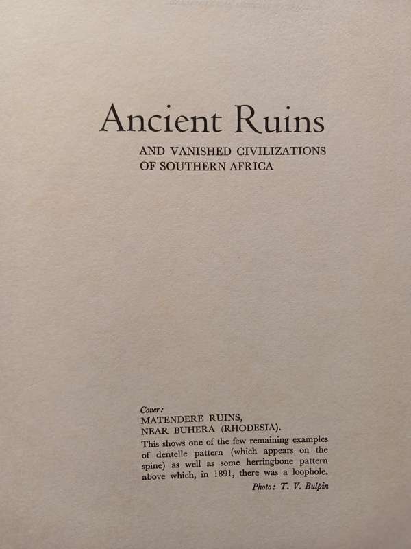 Ancient ruins and vanished civilizations of Southern Africa by Roger Summers