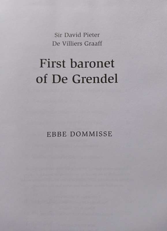 Sir David Pieter de Villiers - First Baronet of De Grendel by Ebbe Dommisse