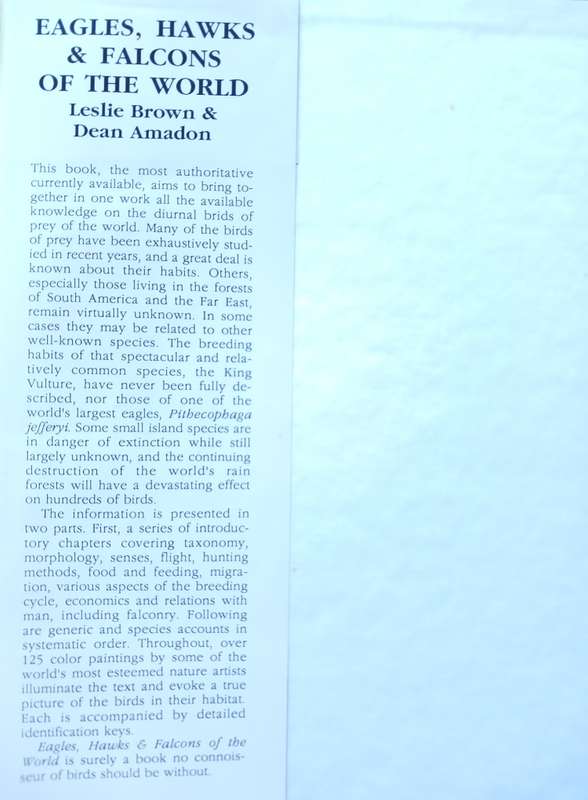 Eagles, Hawks & Falcons of the World by Leslie Brown & Dean Amadon