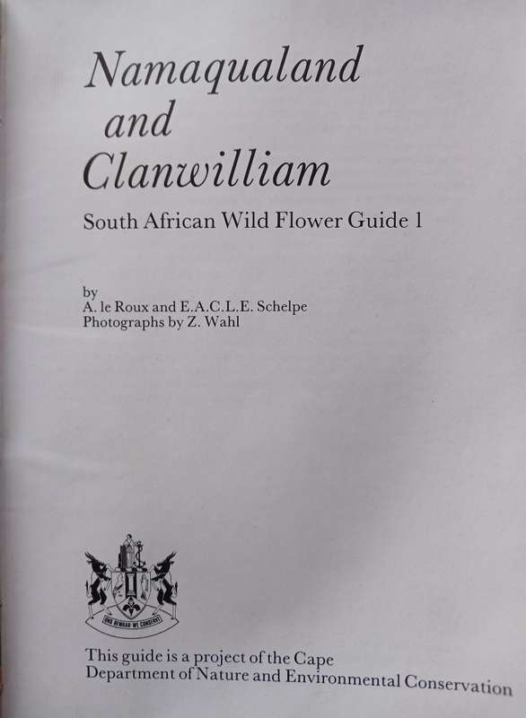 Namaqualand and Clanwilliam - South African Wild Flower Guide 1