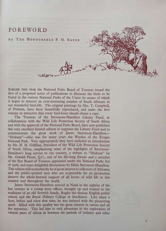 Birds of the Kruger and other National Parks: Stevenson Hamilton Edition