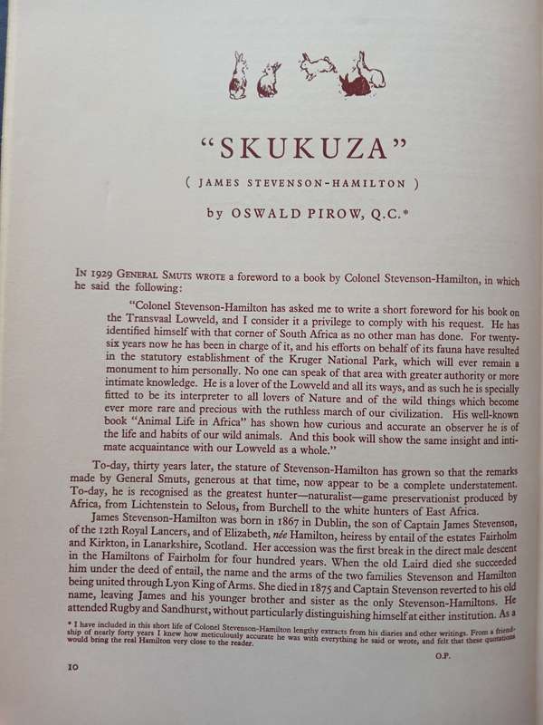 Birds of the Kruger and other National Parks: Stevenson Hamilton Edition