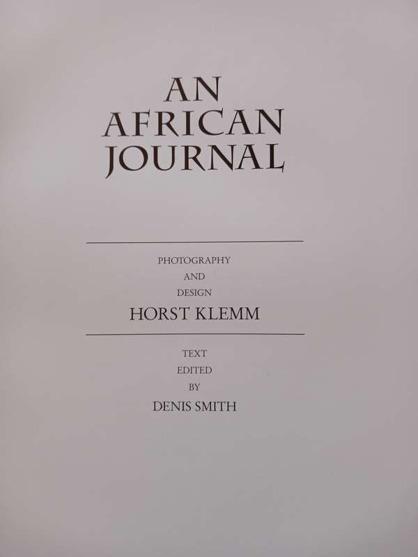 An African Journal by Horst Klemm