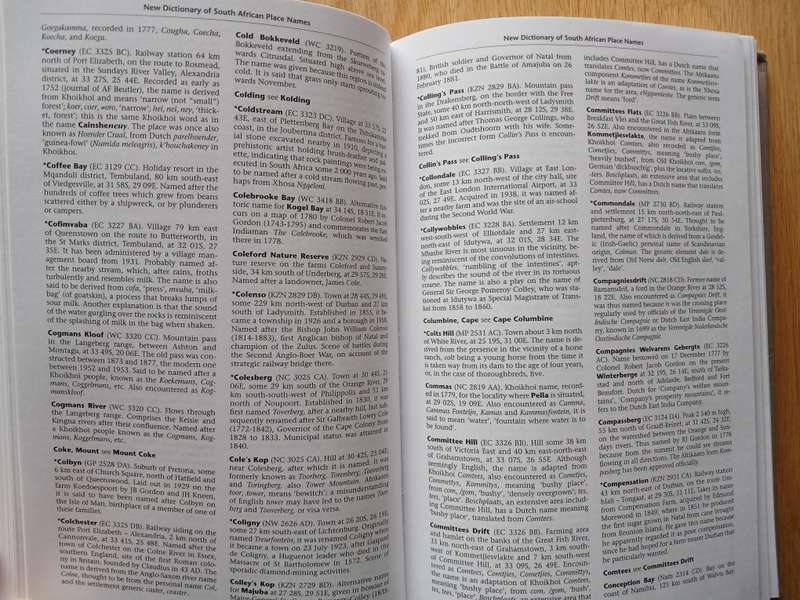 A New Dictionary of South African Place Names by Peter E. Raper