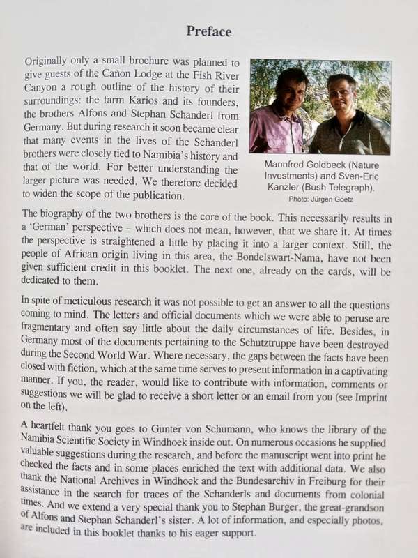 Expelled from a Beloved Country - The story of two brothers from Germany and their farm Karios..