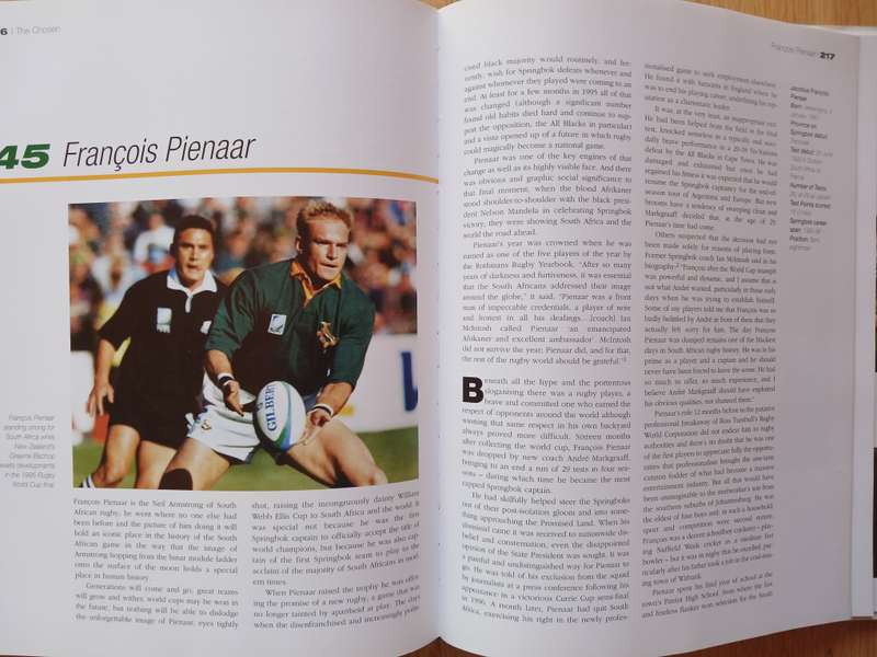 The Chosen - The 50 greatest Springboks of all time by Andy Colquhoun & Paul Dobson