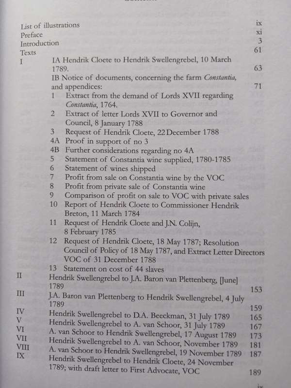 Hendrik Cloete, Groot Constantia and the VOC 1778-1799 (Van Riebeeck Society Second Series No. 34)