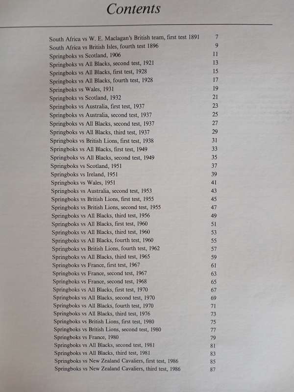 Great Springbok Rugby Tests - 100 Years of Headlines