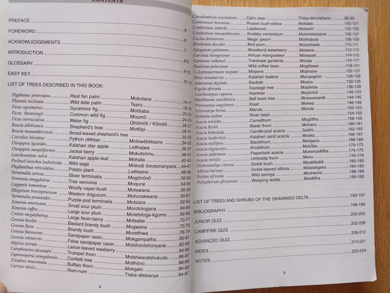 Trees & Shrubs of the Okavango Delta - Medicinal uses and Nutritional Value