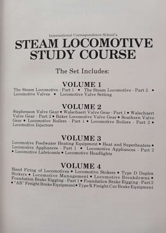 The Steam Locomotive Study Course Volumes 1 - 4