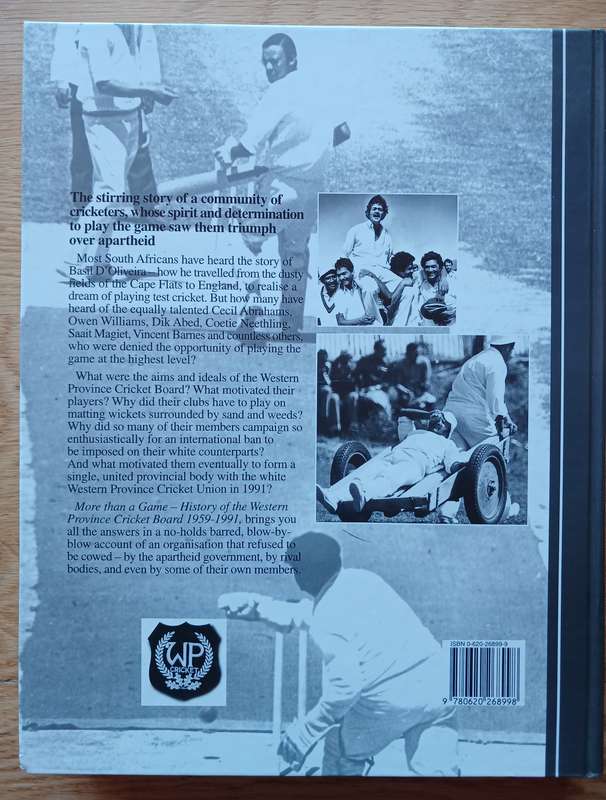 Morne than a Game - History of the Western Province Cricket Board 1959-1991