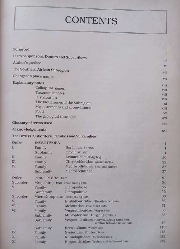 The Mammals of the Southern African Subregion by Reay H.N. Smithers