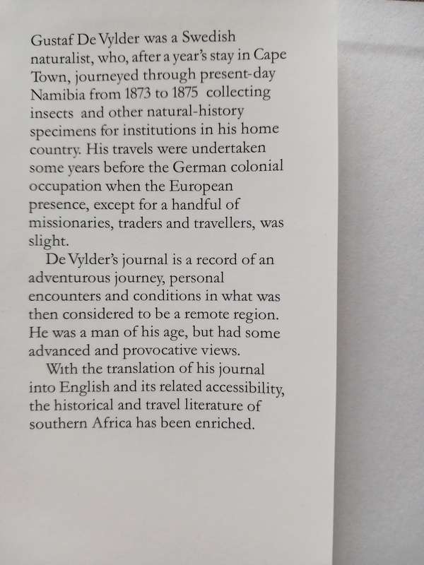 The Journal of Gustav de Vylder : Naturalist in South-Western Africa 1873-1875