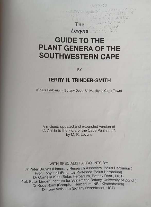 The Levyn's Guide to the Plant Genera of the Southwestern Cape