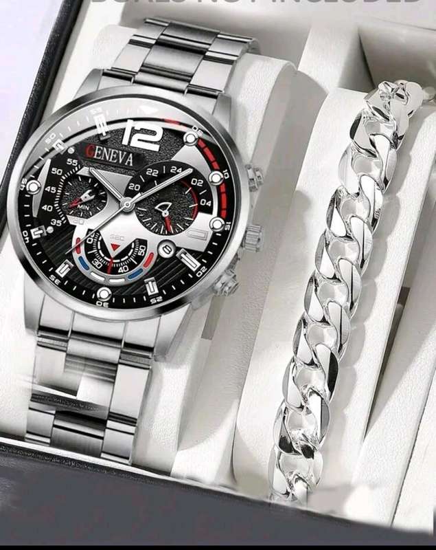Wow amazing luxurious Men's 2pc Quartz Watch set