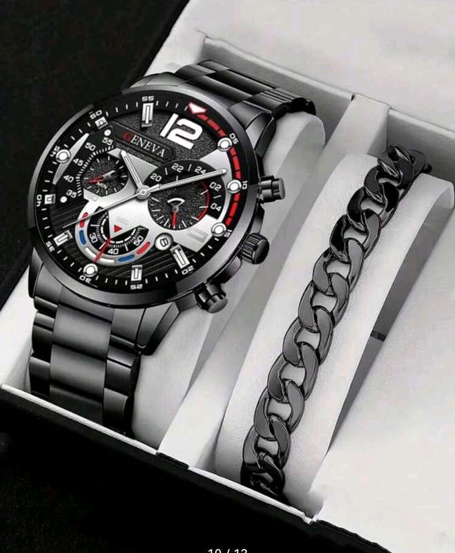 Men's 3pc Quartz Watch set
