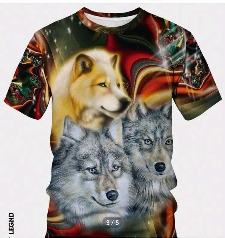 Wow amazing luxurious Men's Manfinity LEGND wolf printed T shirt