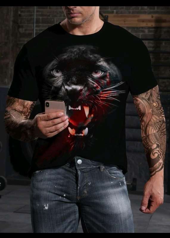 Wow amazing luxurious Men's 3D animal printed T-shirt