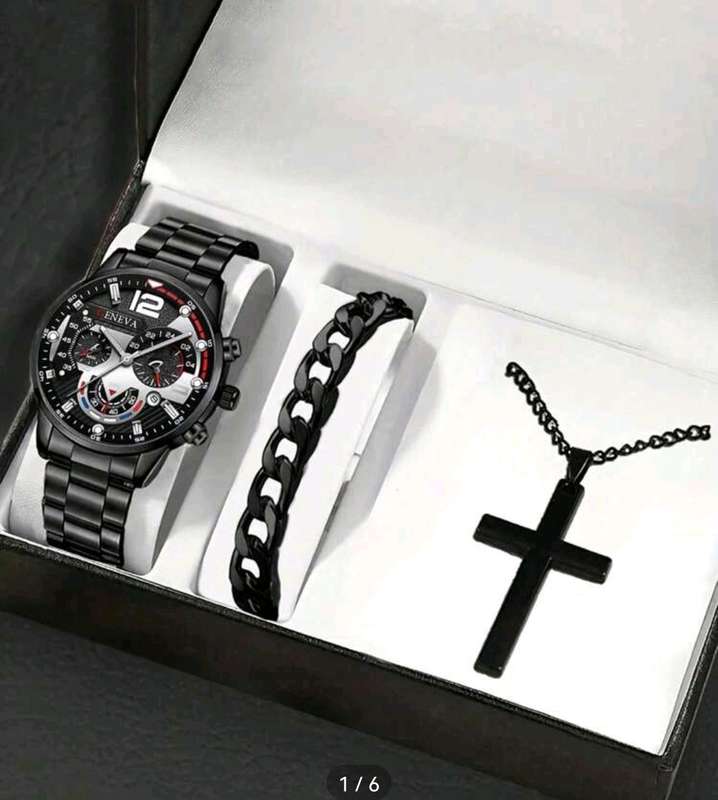 Men's 3pc Quartz Watch set