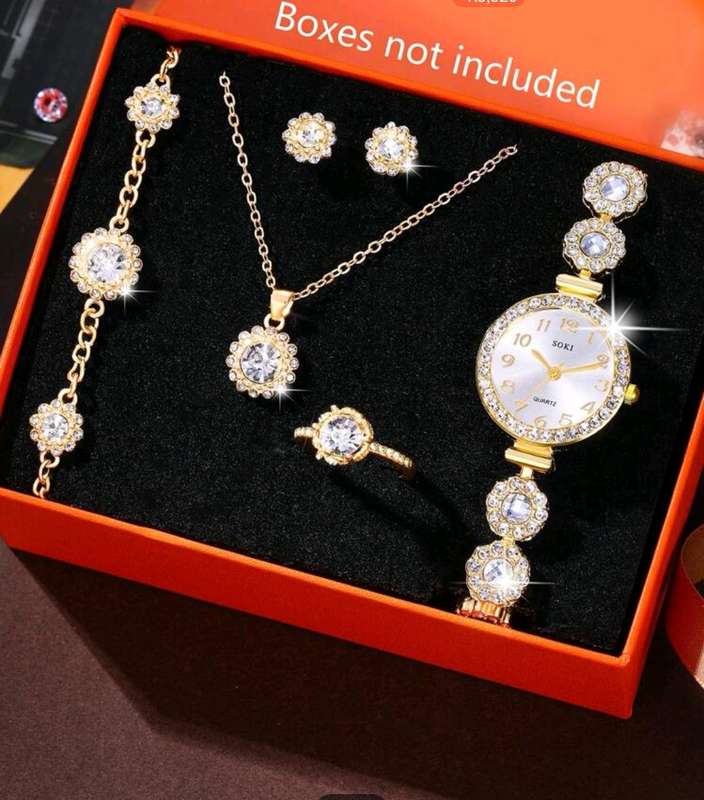 Wow amazing luxurious luxurious woman's 6pcs Quartz Watch set