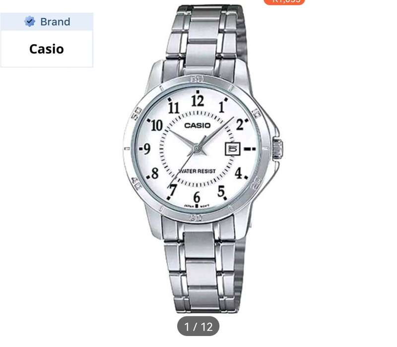 Waterproof casio watch with date