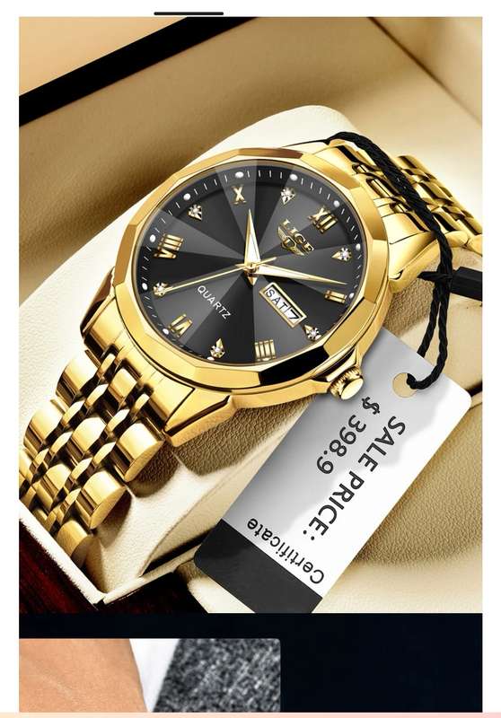 LIGE 89109 Chronograph Stainless Steel Band Fashion  Sport Mens Watches Top Luxury New30m Waterproof