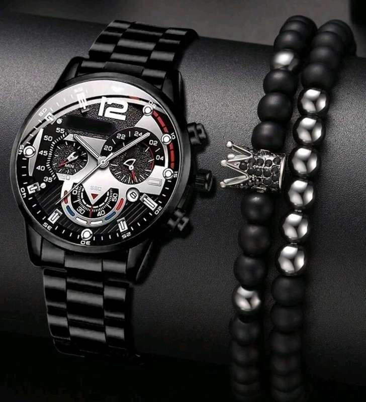 Wow amazing luxurious Men's 3pc Quartz Watch set