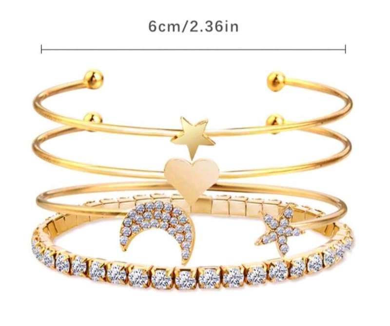 Wow amazing luxurious woman 5pcs Quartz Watch qaurts and watch set