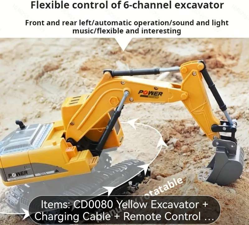 6-Channel Remote Control Excavator