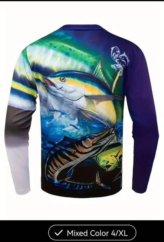 Wow amazing luxurious tuna fishing uv +100 protected fishing T-shirt