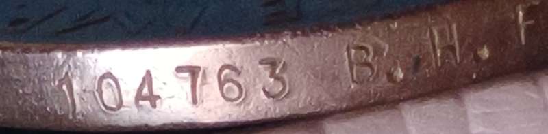WW2 Engraved George VI War Medal 104763 B.H. Fourie
