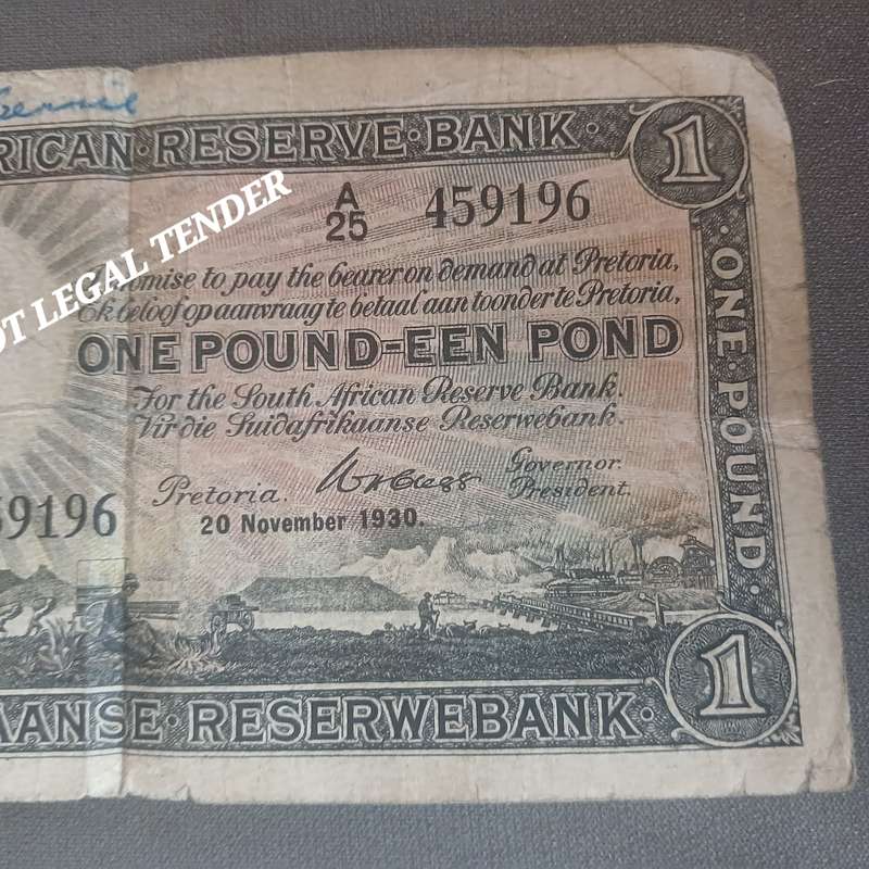 SOUTH AFRICAN ONE POUND WH CLEGG - A/25 459196