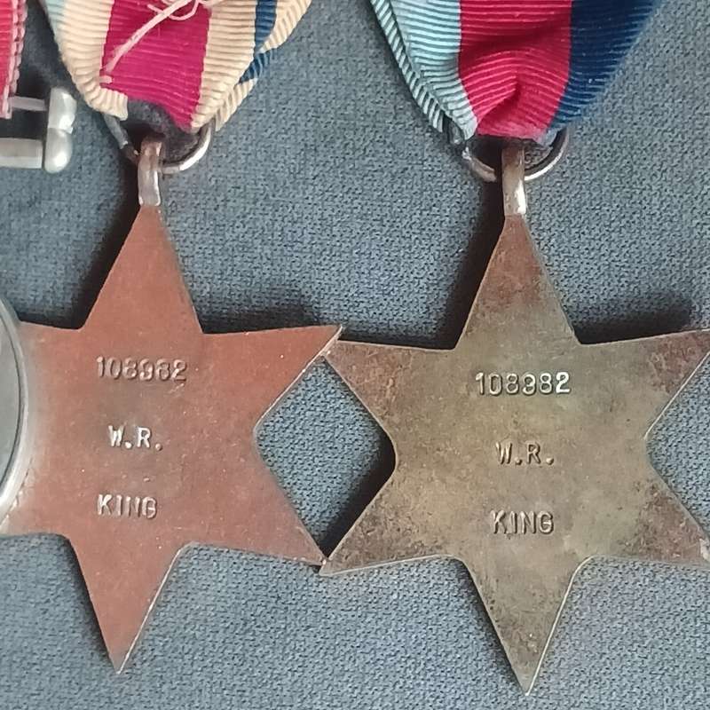 4 x WW2 MEDALS : 108982 W.R.KING