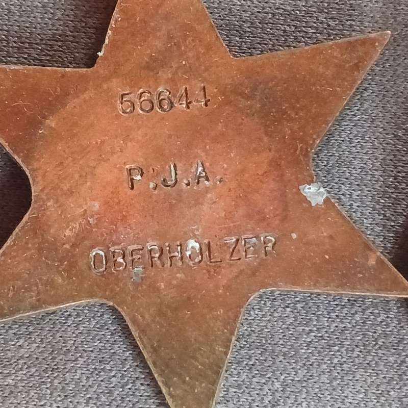 3 X WW2 MEDALS : 56644 PJA OBERHOLZER