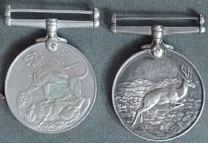 3 X WW2 MEDALS : 56644 PJA OBERHOLZER
