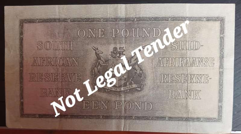 SOUTH AFRICAN 1 POUND A/124 840514
