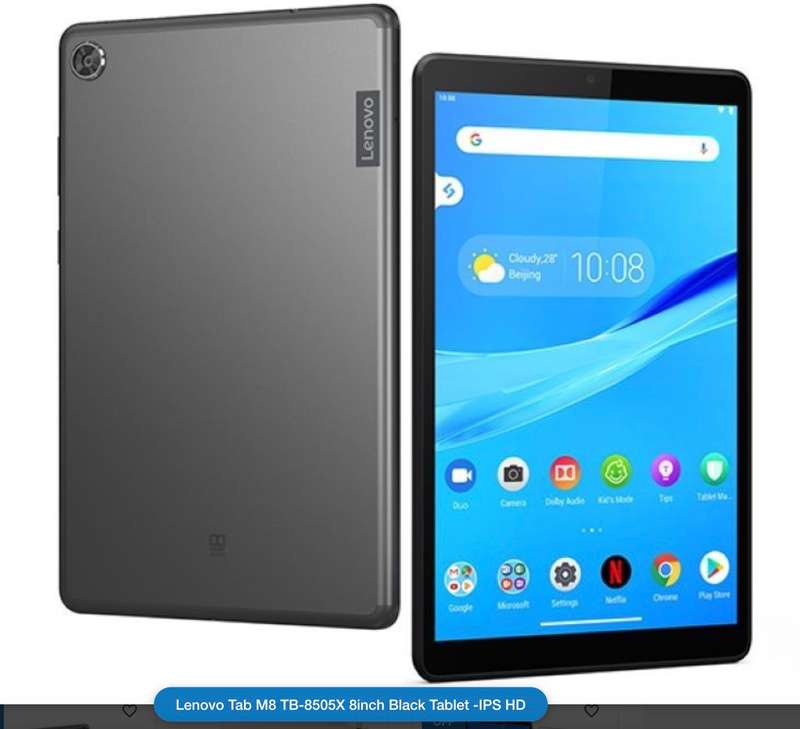 Lenovo Tab M8 TB-8505X 8inch Black Tablet -IPS HD 4GLTE