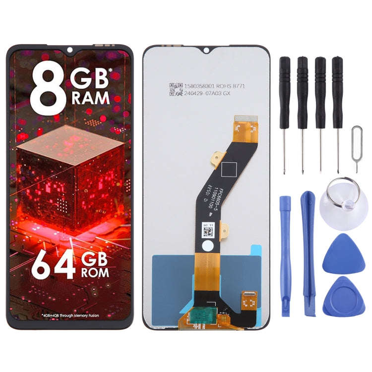 Itel A60S LCD Screen - LCD Touch Digitizer Assembly with Tools (Local Stock)