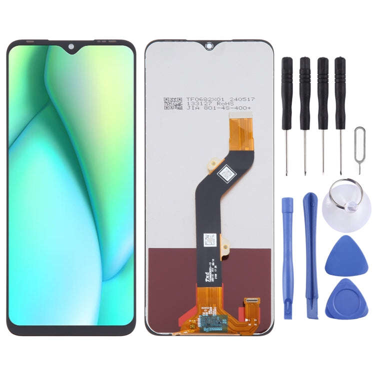 Itel P38 Pro LCD Screen - LCD Touch Digitizer Assembly with Tools (Local Stock)