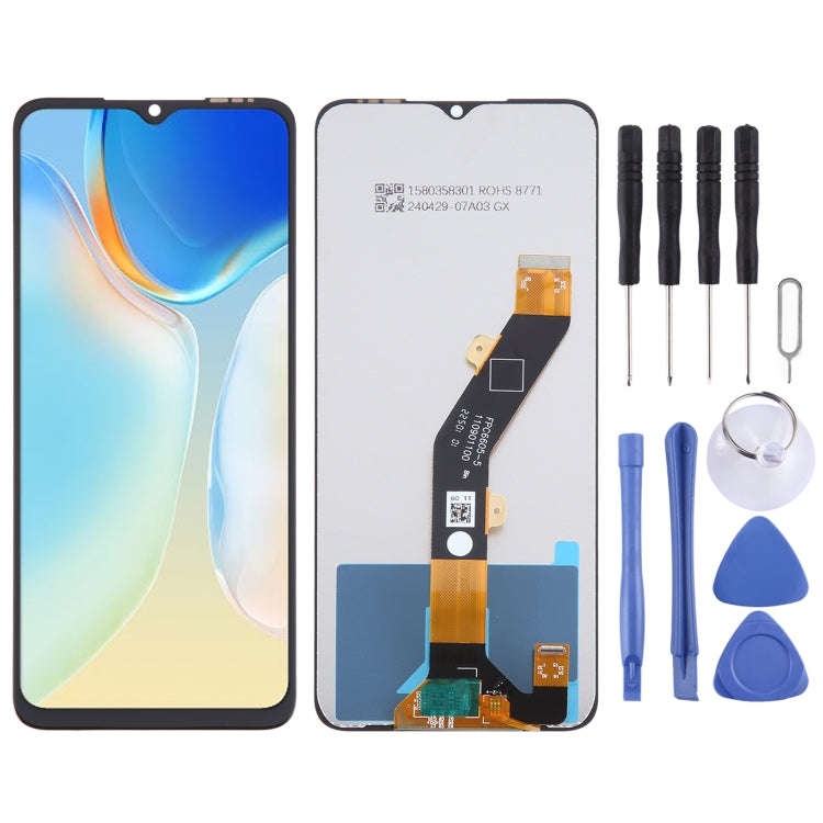 Itel A70 LCD Screen - LCD Touch Digitizer Assembly with Tools (Local Stock)