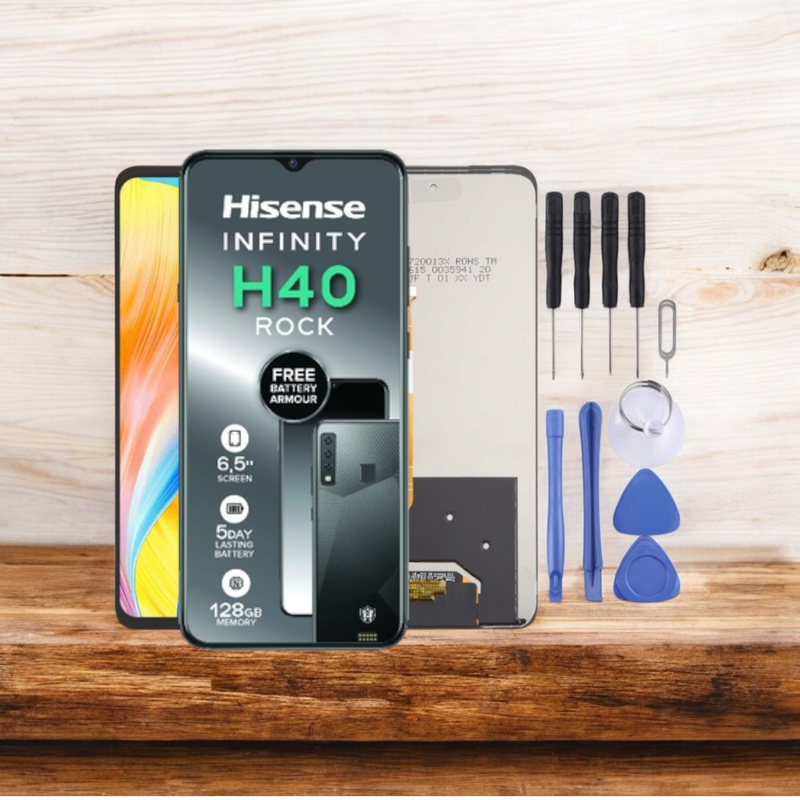 Hisense H40 Rock LCD Screen - LCD Touch Digitizer Assembly with Tools