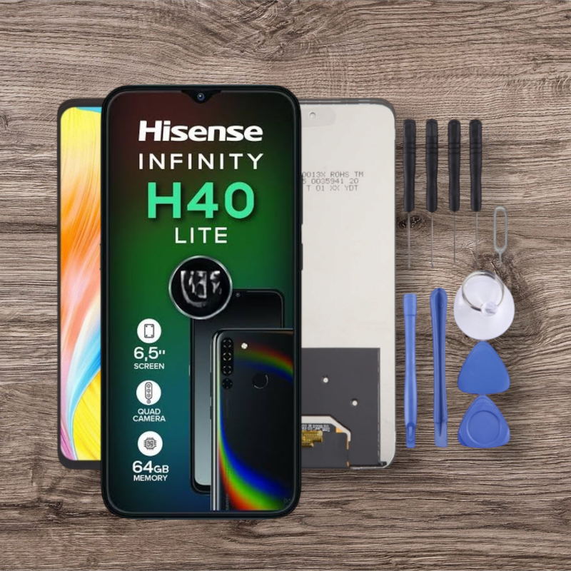 Hisense H40 Lite LCD Screen - LCD Touch Digitizer Assembly with Tools (Local Stock)