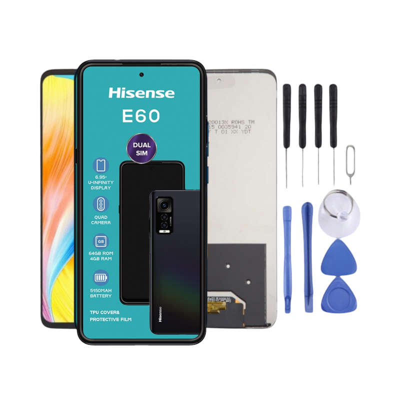 Hisense E60 LCD Screen - LCD Touch Digitizer Assembly with Tools (Local Stock)