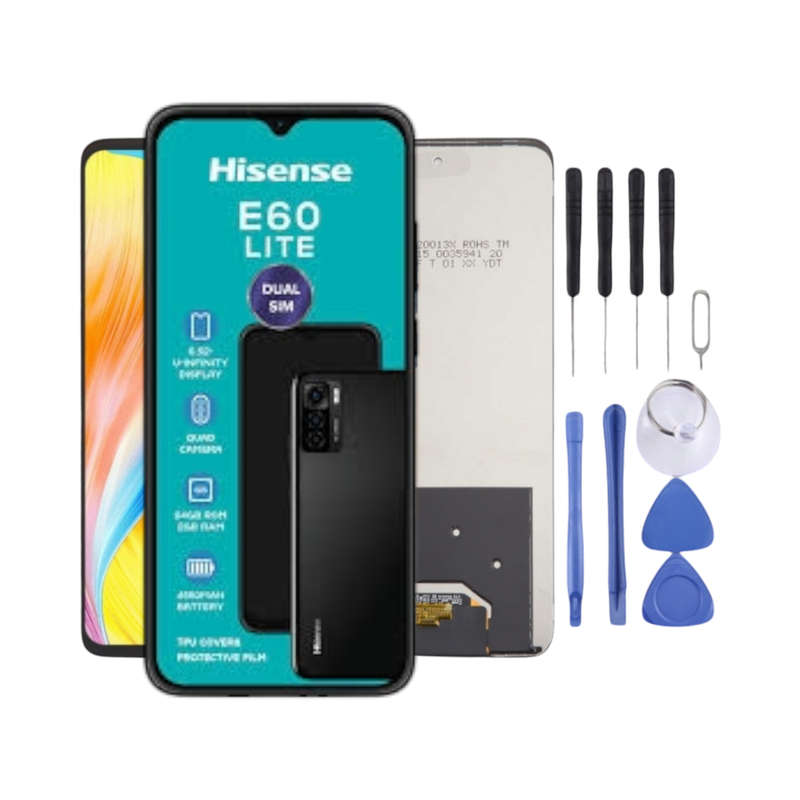 Hisense E60 Lite LCD Screen - LCD Touch Digitizer Assembly with Tools (Local Stock)