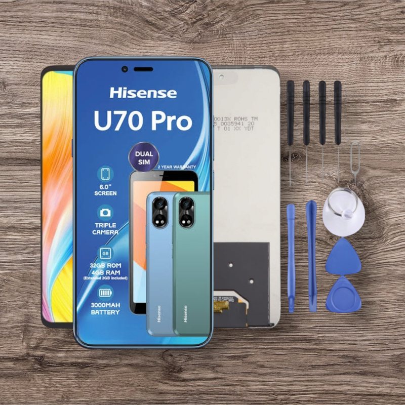 Hisense U70 Pro LCD Screen - LCD Touch Digitizer Assembly with Tools (Local Stock)
