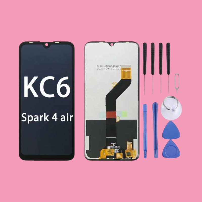 Tecno Spark 4 Air LCD Screen - LCD Touch Digitizer Assembly with Tools (KC6) (Local Stock)