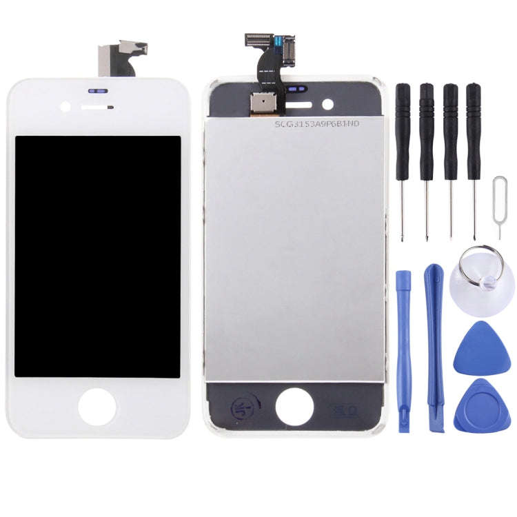 LCD Screen for iPhone 4S - LCD Screen Touch Digitizer Assembly with Tools (White)(Local Stock)
