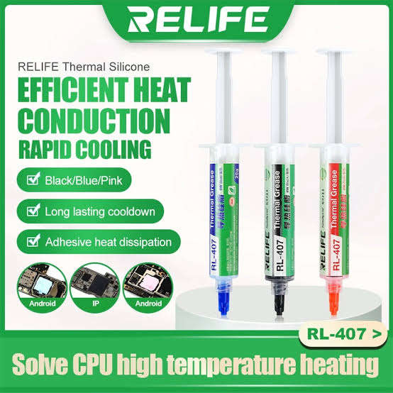 Silicon Thermal Paste RL-407 - Thermal Paste - 20g (Blue Colour)(High Quality)(Local Stock)