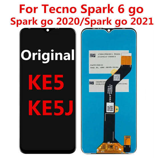 Tecno Spark 6 Go Screen Replacement Screen - LCD Screen Touch Digitizer Assembly (Local Stock)