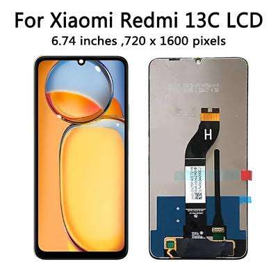 Redmi 13C LCD Screen - Xiaomi Redmi 13C LCD Screen Touch Digitizer Assembly (Local Stock)